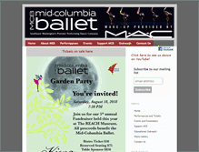 Tablet Screenshot of midcolumbiaballet.org